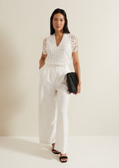 Lara Burnout Top - Ivory