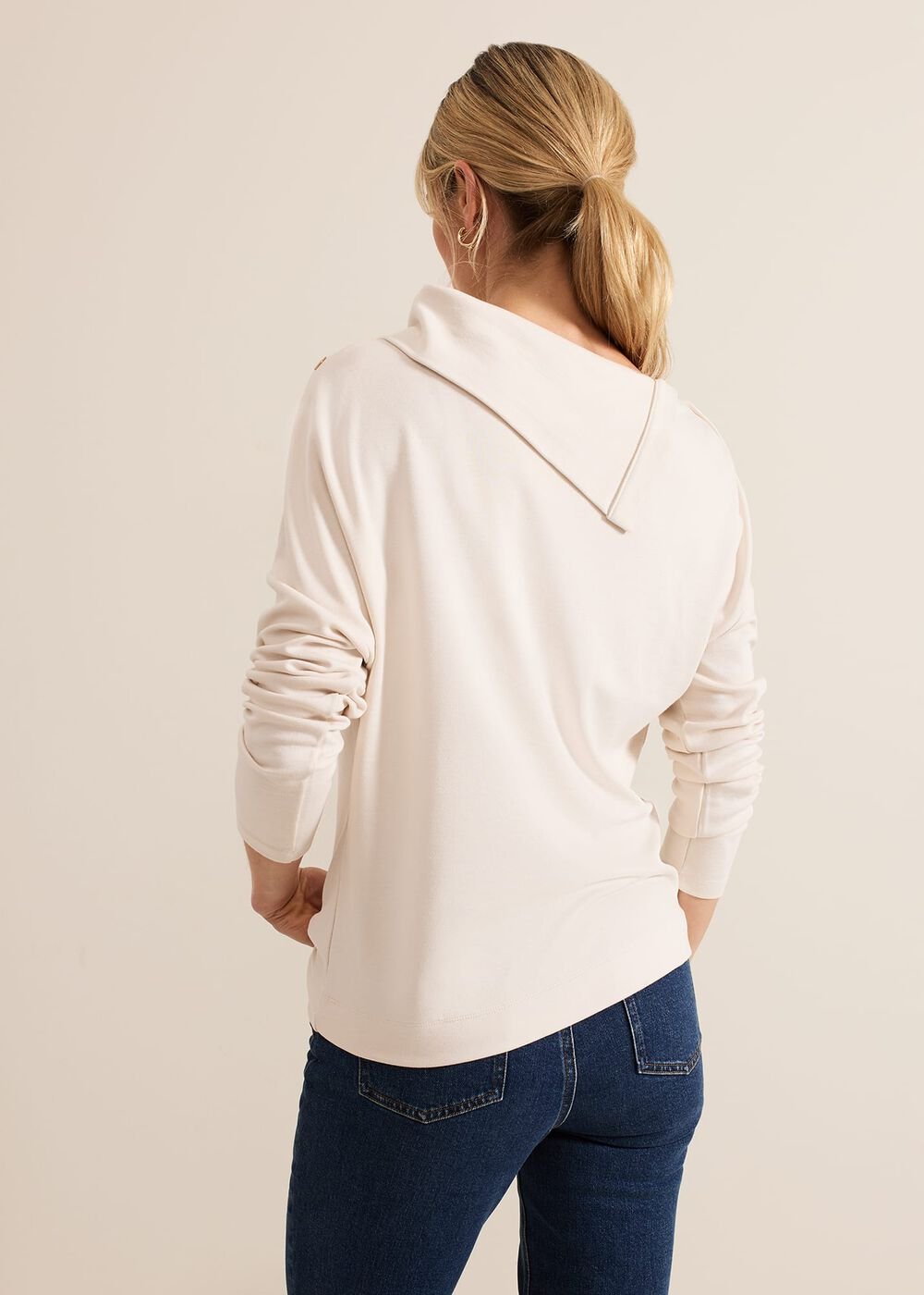 Brienna Button Detail Top - Cream