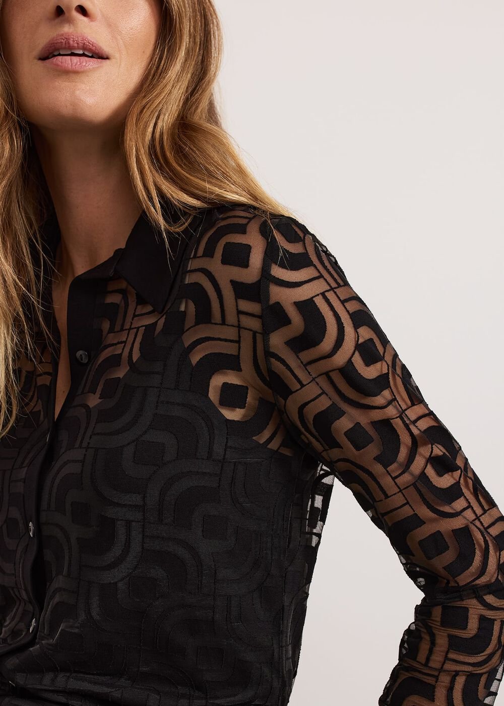 Vida Geo Burnout Top - Black