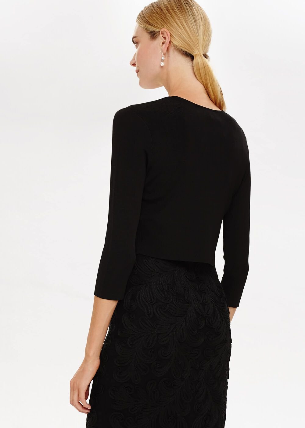 Salma Lightweight Knitted Jacket - Black