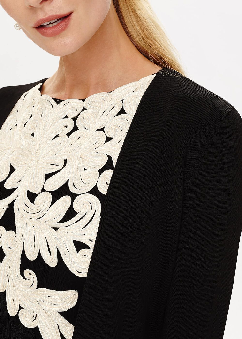 Salma Lightweight Knitted Jacket - Black