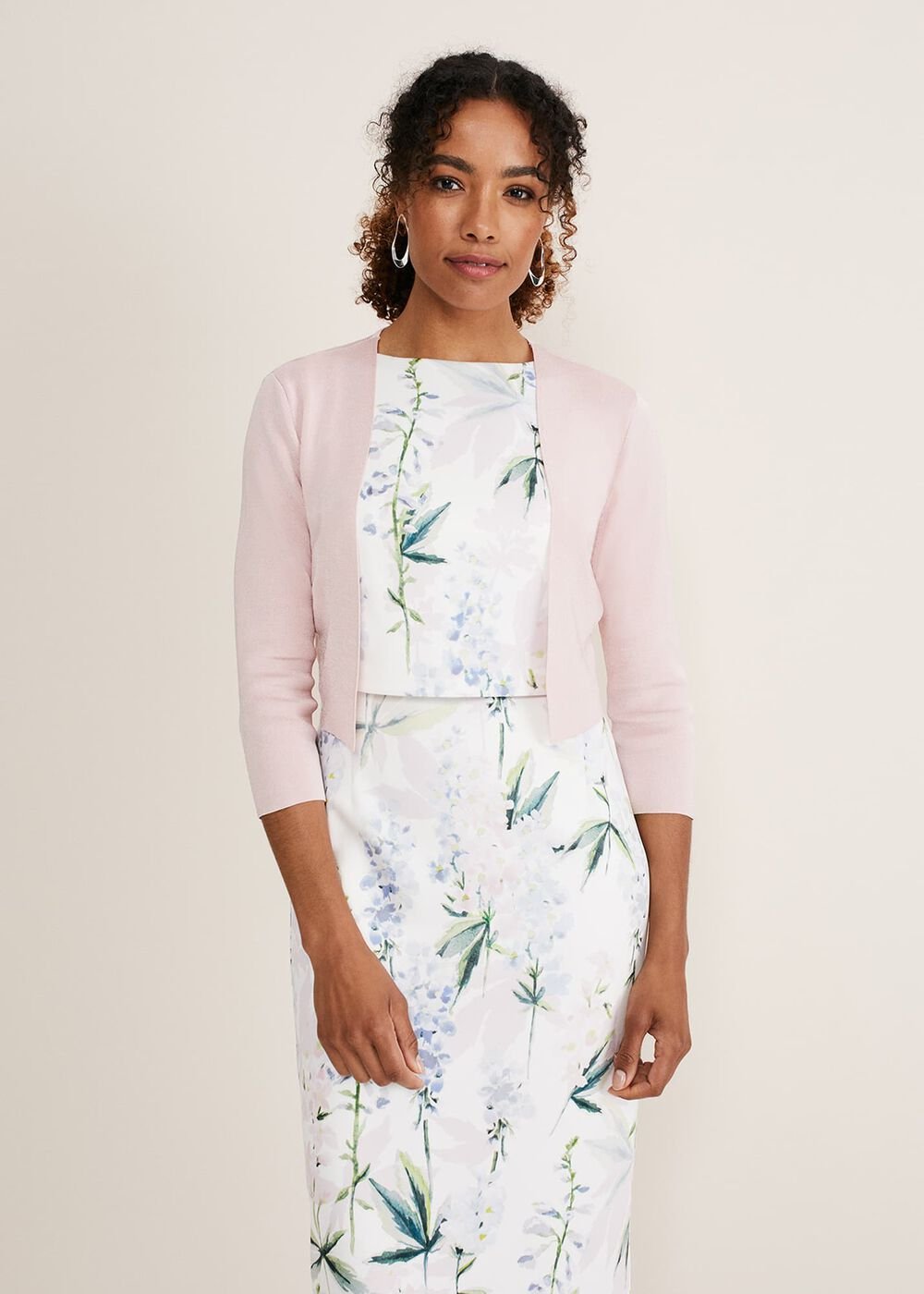Salma Lightweight Knitted Jacket - Antique Rose