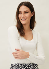 Dalma Fitted Knit Jumper - White