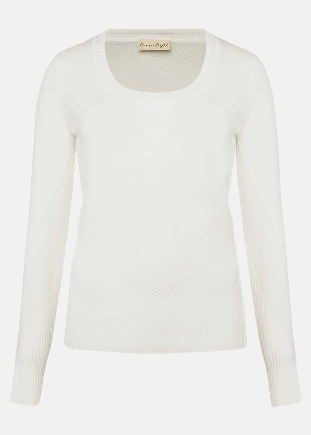 Dalma Fitted Knit Jumper - White