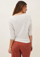 Women's Light Grey Batwing Jumper - Grey