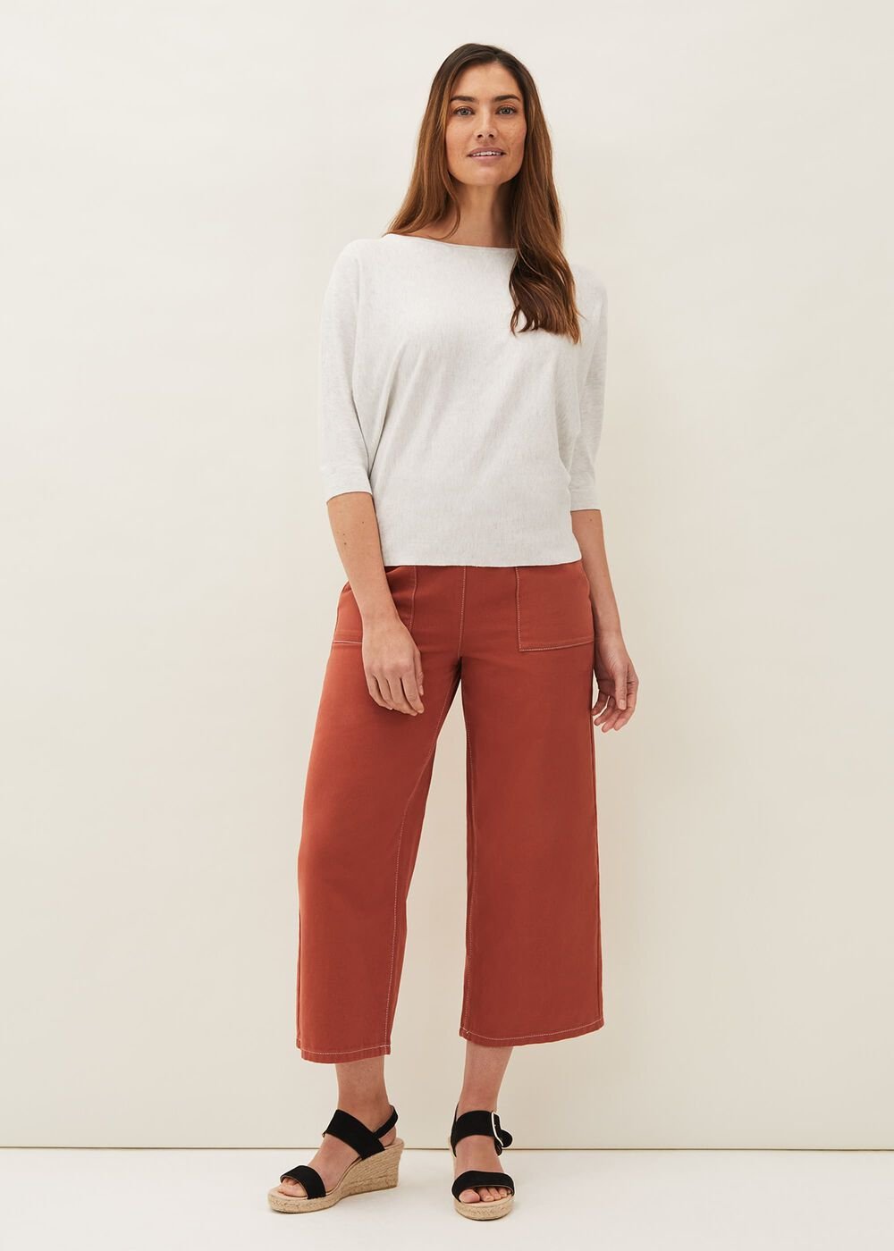 Women's Light Grey Batwing Jumper - Grey
