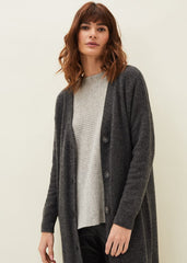 Sybille Maxi Cardigan - Charcoal