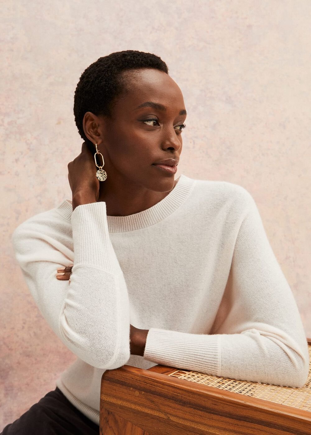 Beatrice Cashmere Jumper - Pale Pink