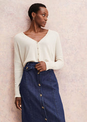 Arabella Cashmere Cardigan - Buttermilk