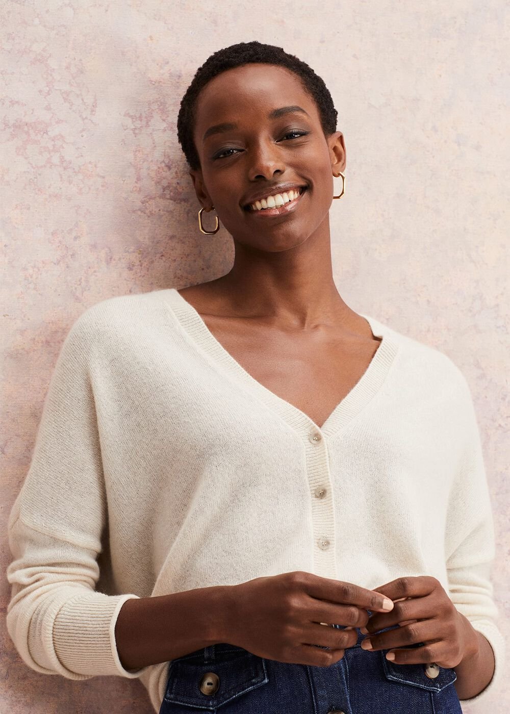 Arabella Cashmere Cardigan - Buttermilk