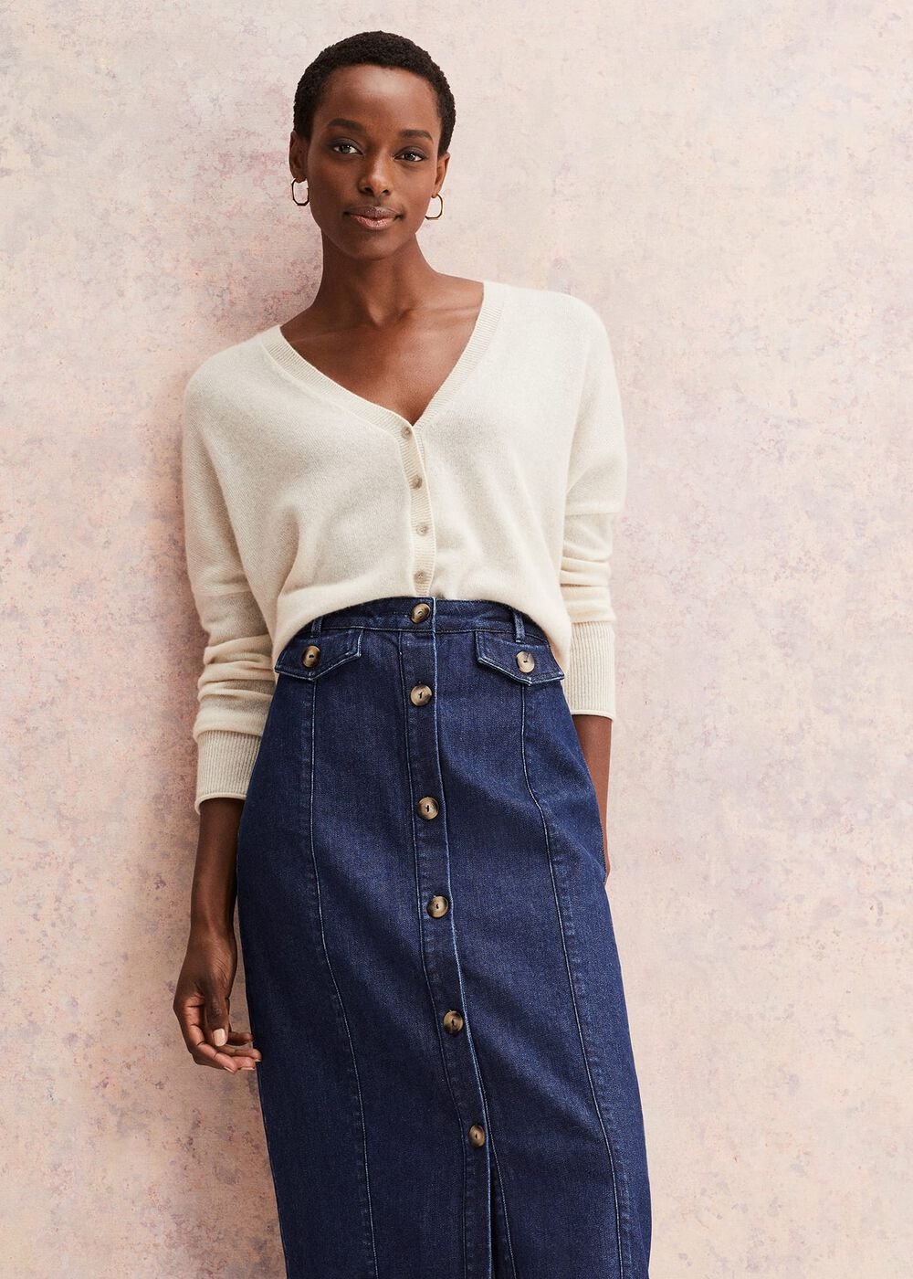 Arabella Cashmere Cardigan - Buttermilk