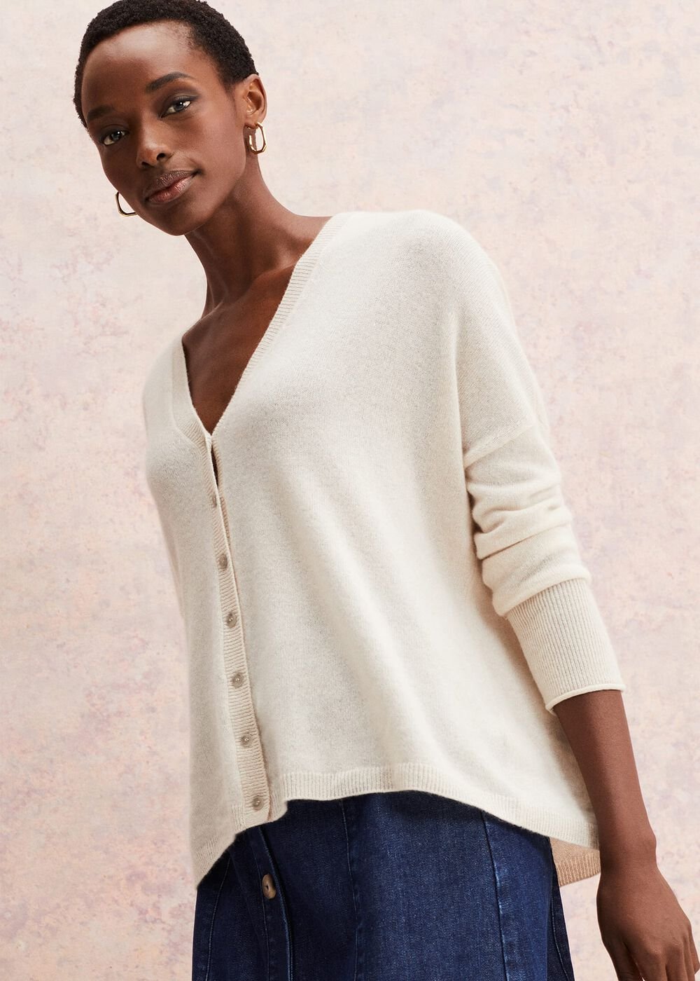 Arabella Cashmere Cardigan - Buttermilk