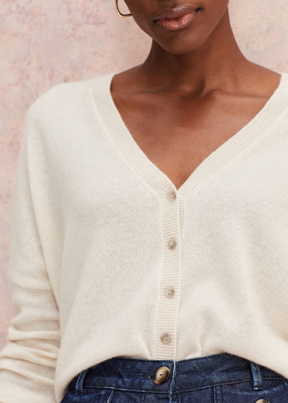 Arabella Cashmere Cardigan - Buttermilk
