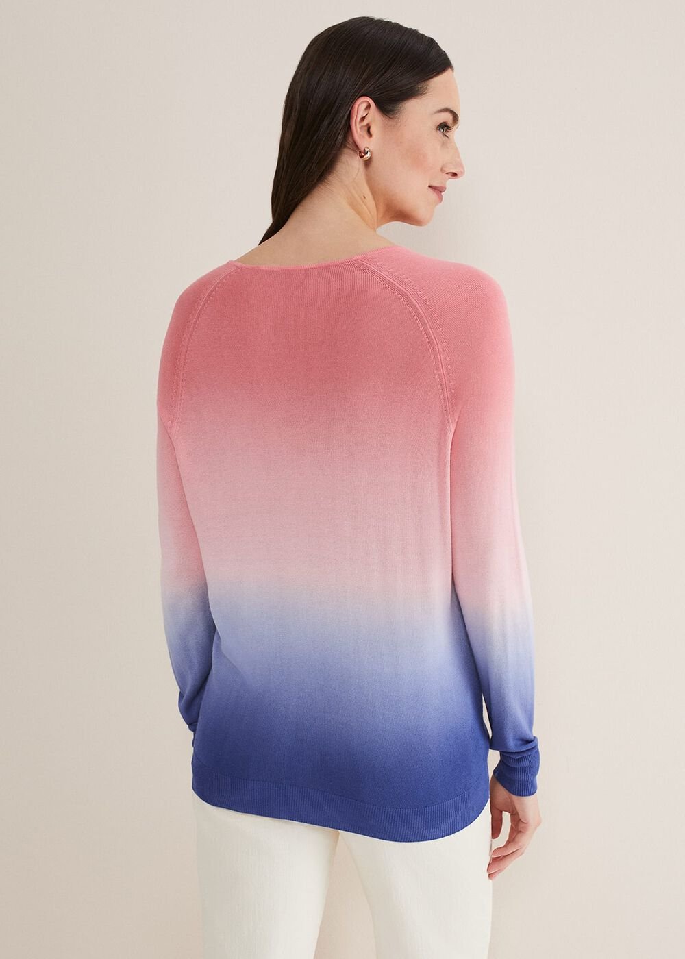 Helen Dip Dye Knit - Blue/Pink