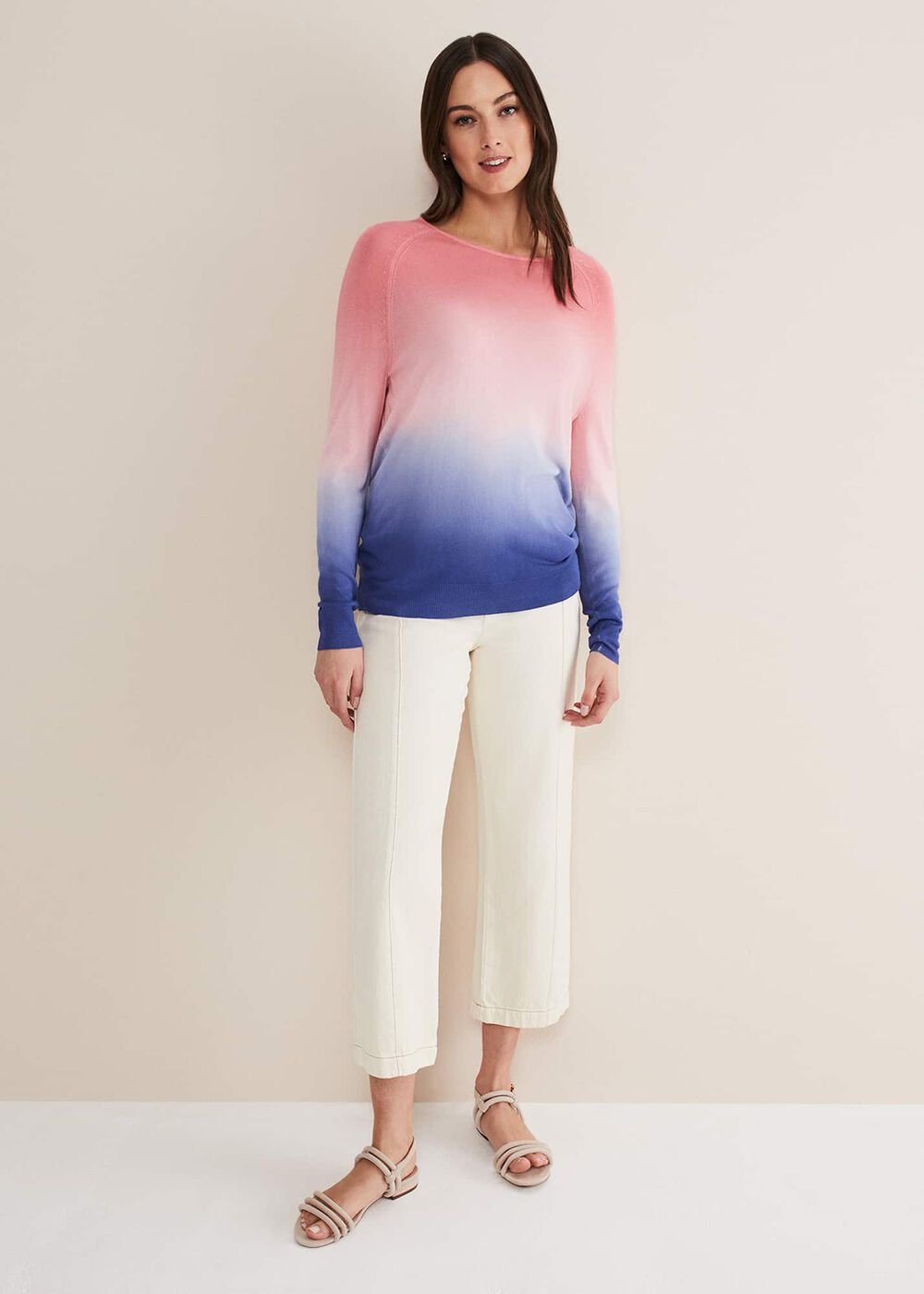 Helen Dip Dye Knit - Blue/Pink