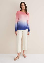 Helen Dip Dye Knit - Blue/Pink