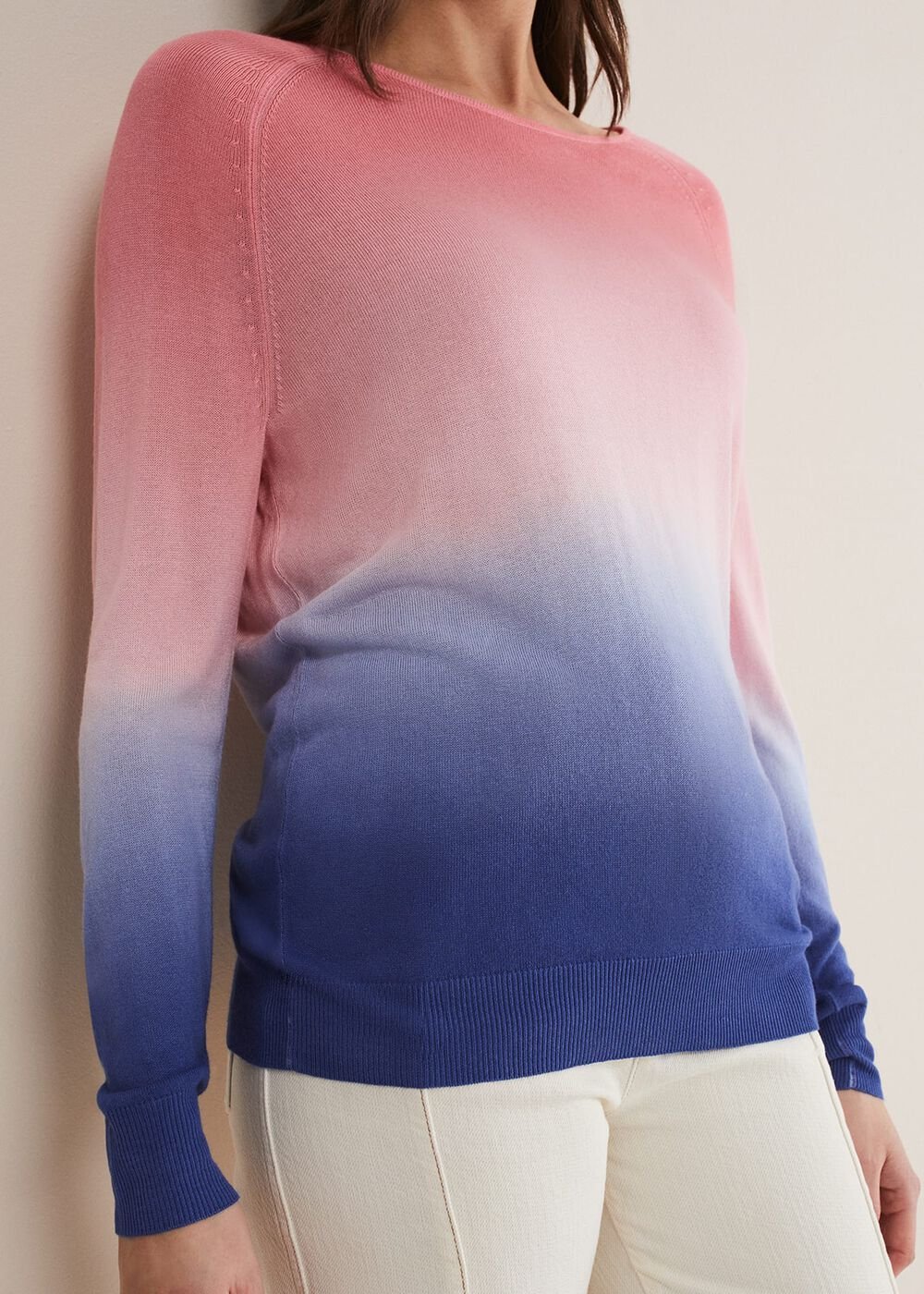 Helen Dip Dye Knit - Blue/Pink