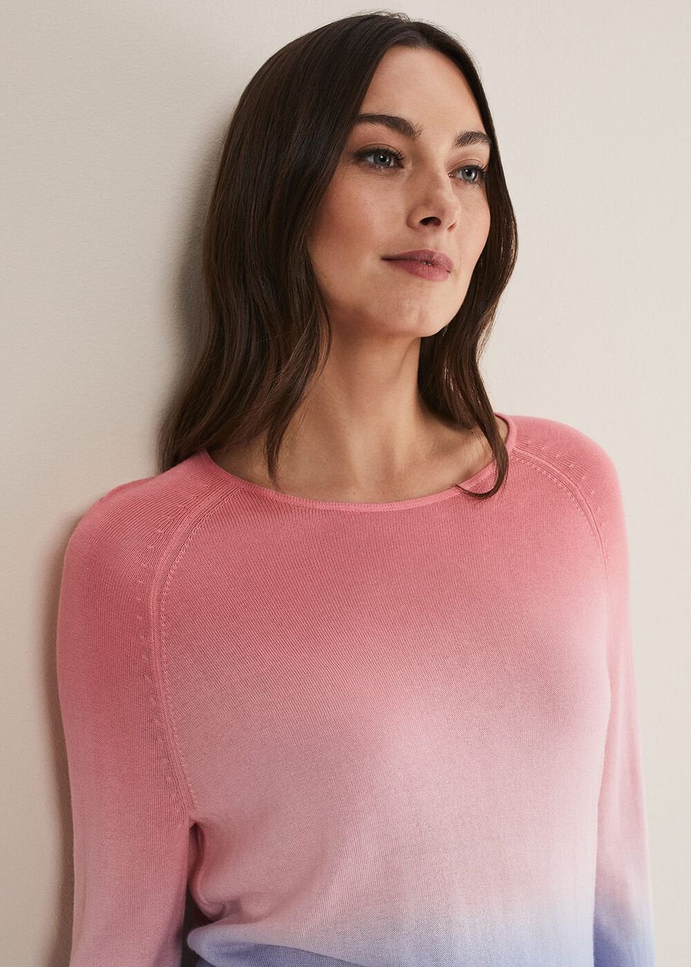 Helen Dip Dye Knit - Blue/Pink
