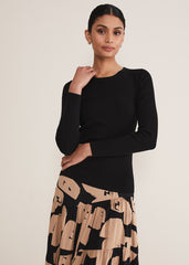 Molla Crew Neck Jumper - Black