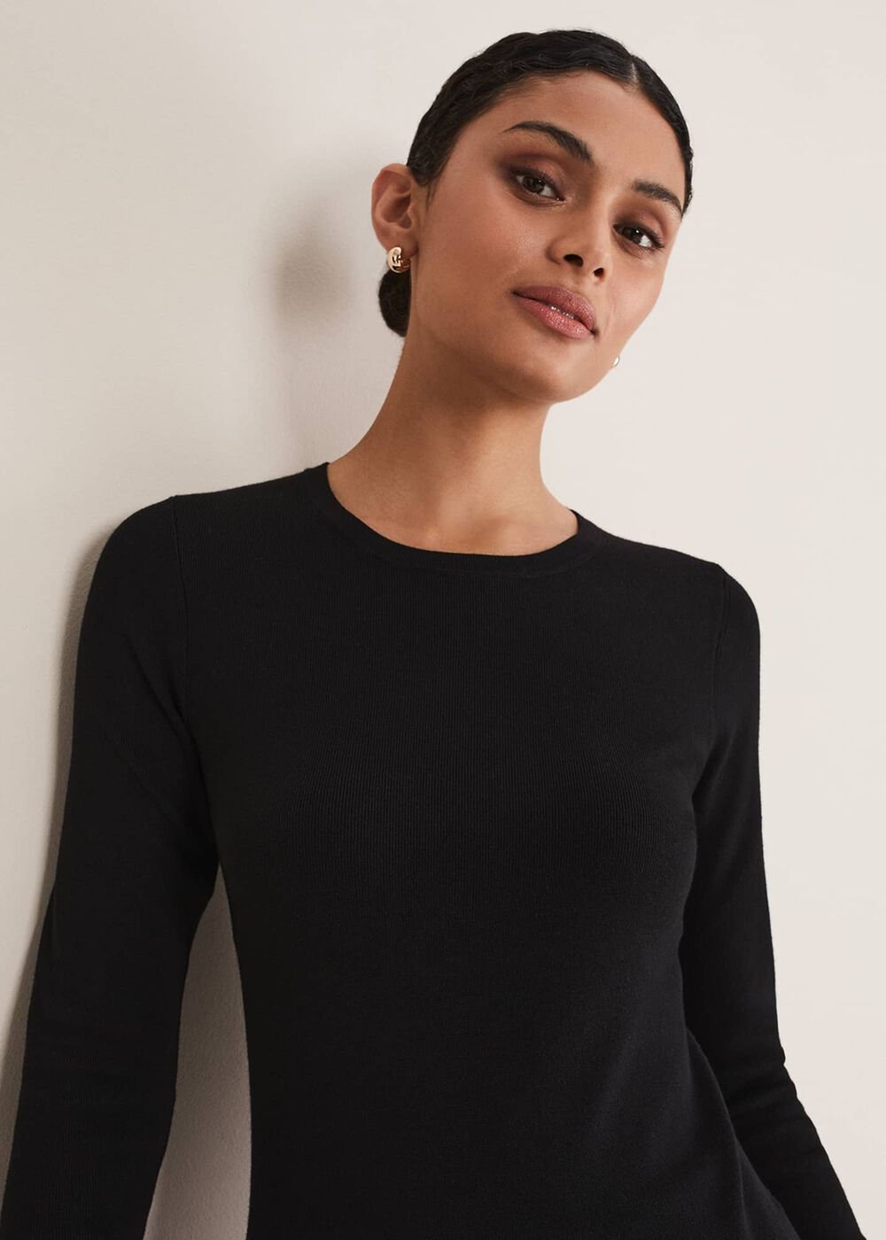 Molla Crew Neck Jumper - Black
