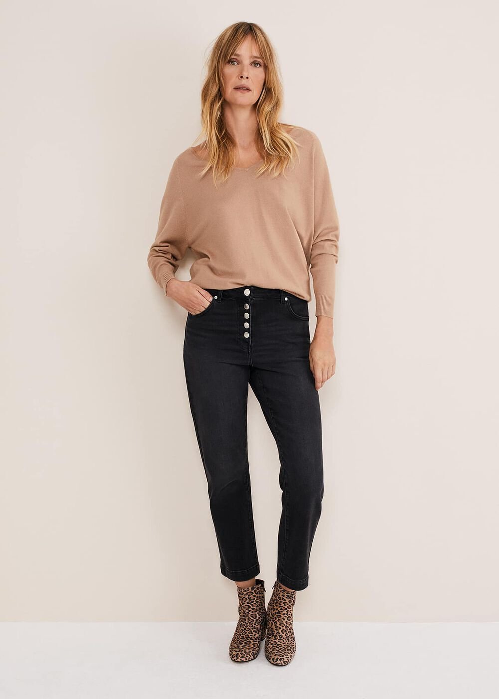Senita Fine Knit Jumper - Camel