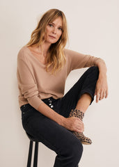 Senita Fine Knit Jumper - Camel