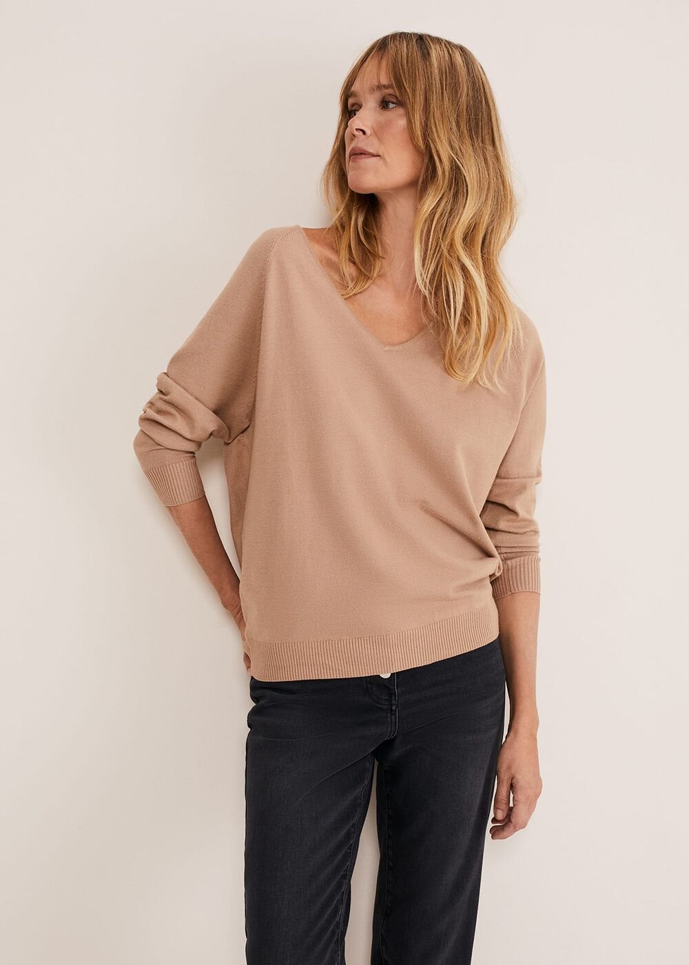Senita Fine Knit Jumper - Camel