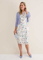 Salma Lightweight Knitted Jacket - Cornflower