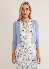 Salma Lightweight Knitted Jacket - Cornflower