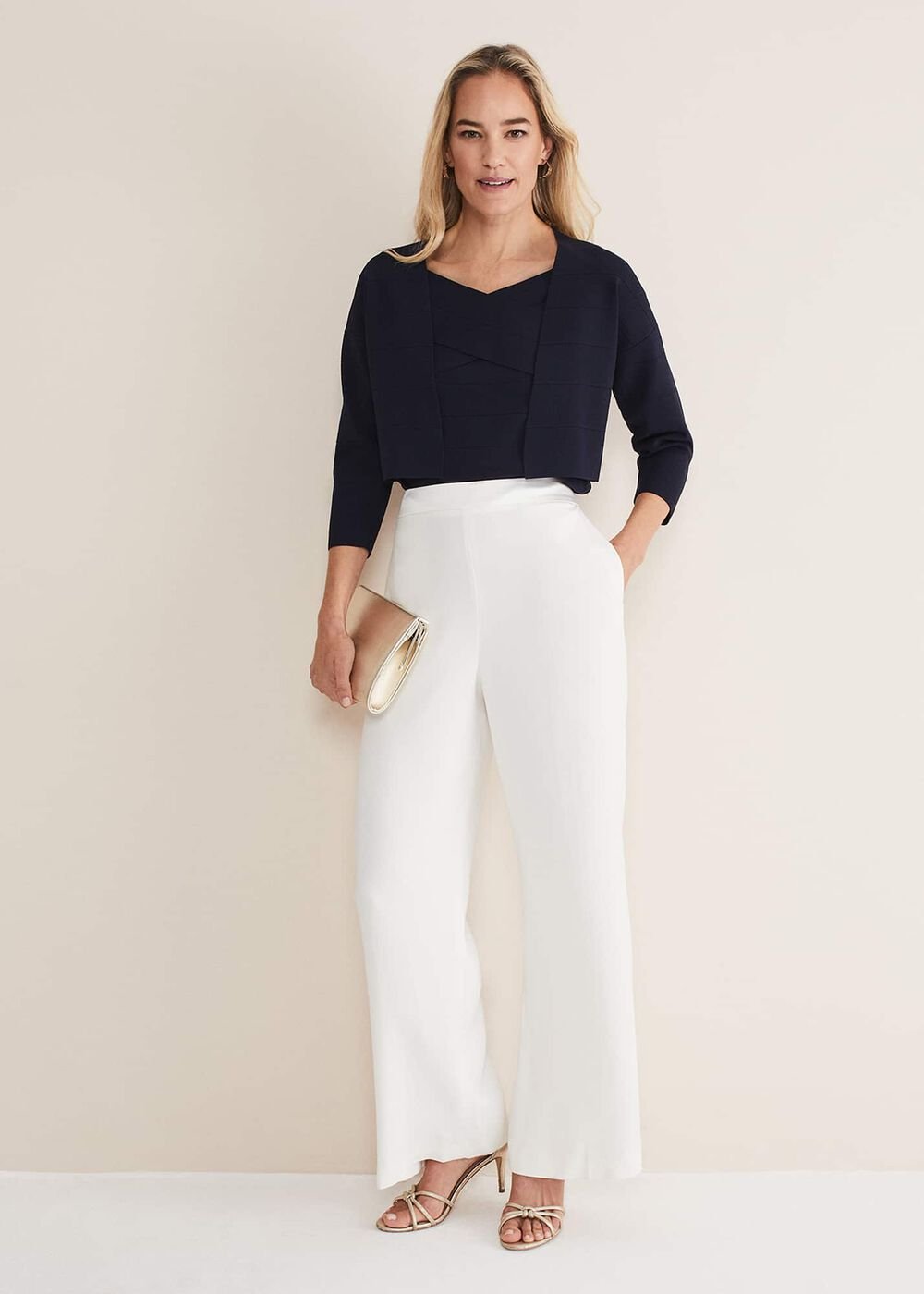 Delphi Bandage Knitted Cover Up - Navy