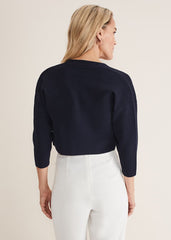 Delphi Bandage Knitted Cover Up - Navy