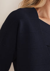 Delphi Bandage Knitted Cover Up - Navy