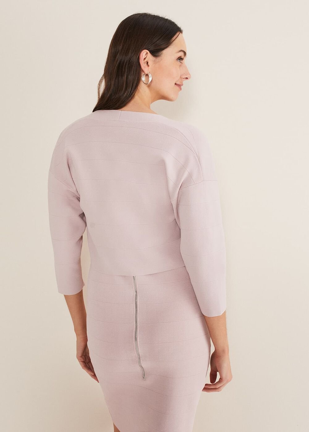 Delphi Bandage Knitted Cover Up - Antique Rose