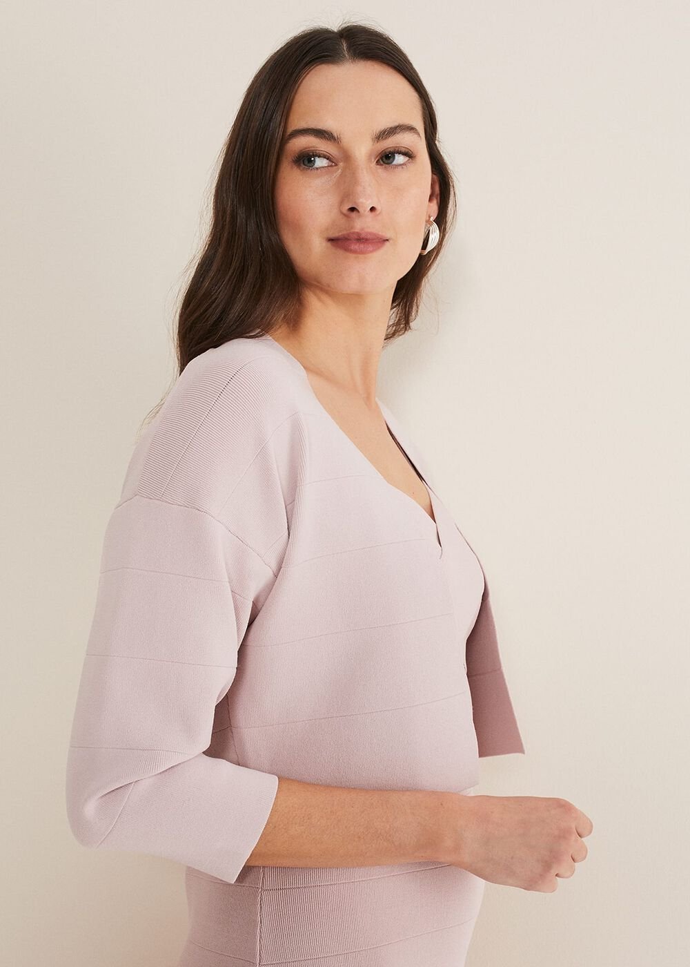 Delphi Bandage Knitted Cover Up - Antique Rose