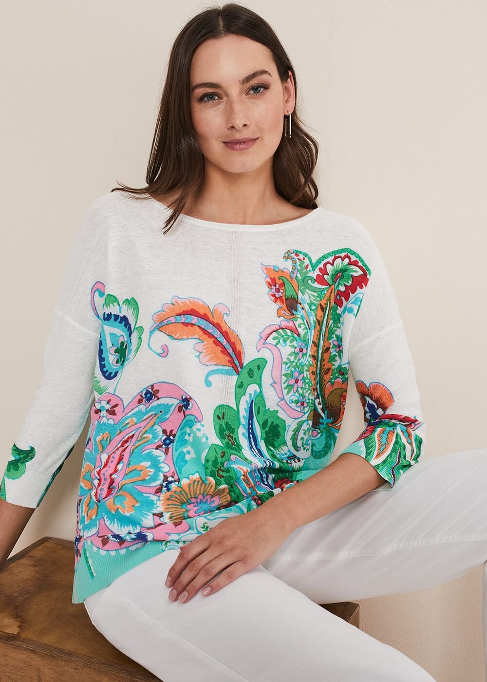 Azalia Paisley Print Knit - Multi-Coloured