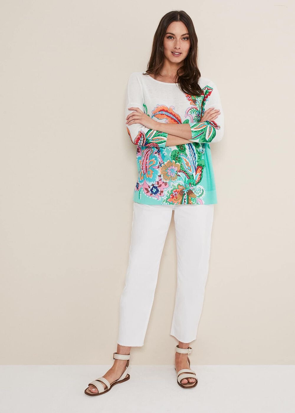 Azalia Paisley Print Knit - Multi-Coloured