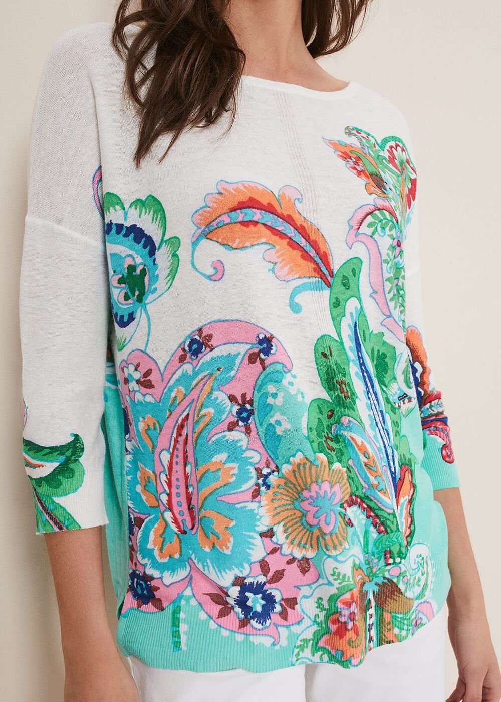 Azalia Paisley Print Knit - Multi-Coloured