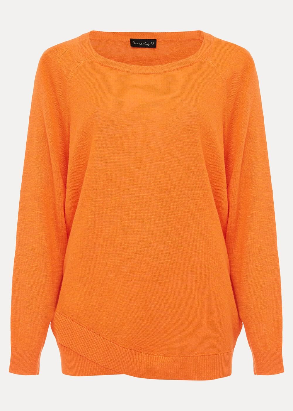 Melina Wrap Hem Knit - Orange