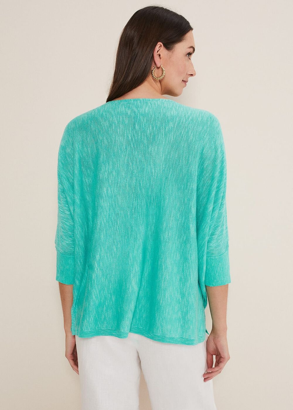 Larisa V Neck Knit - Aqua