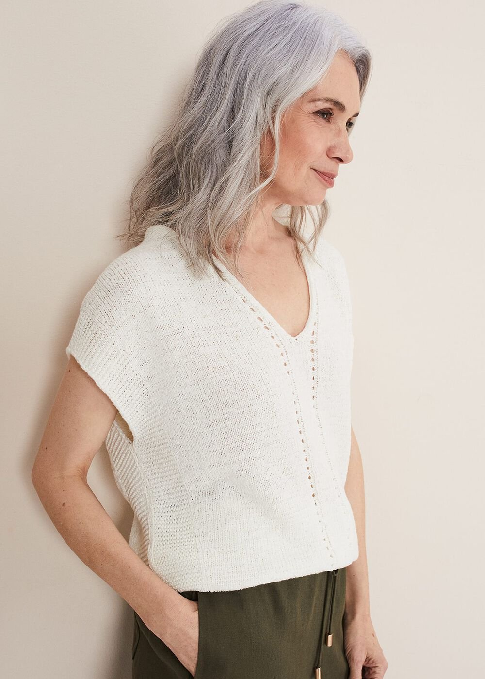 Alana Textured Knit - White