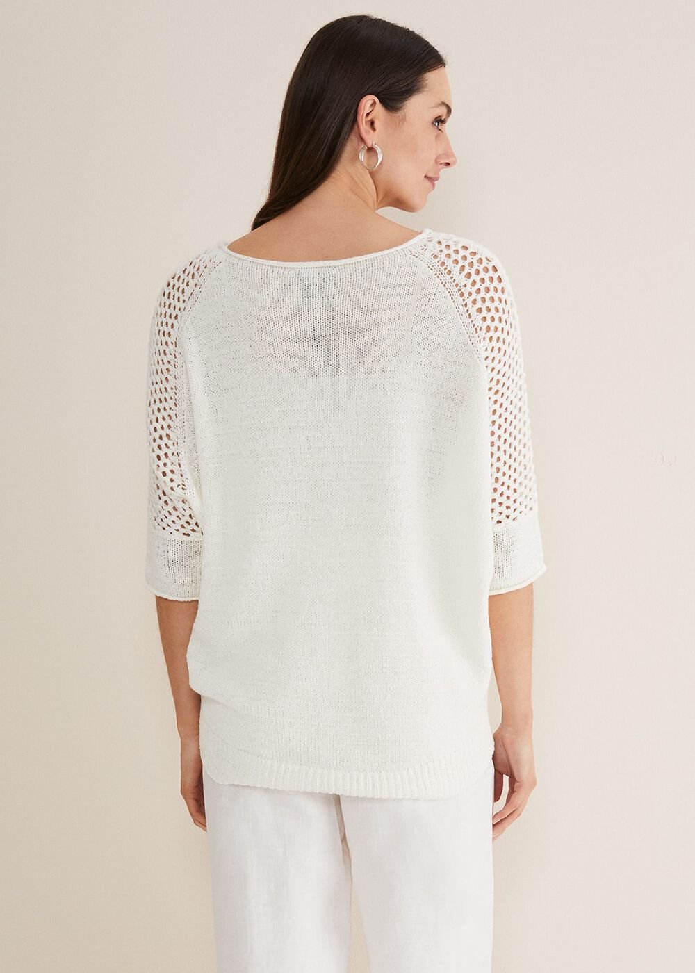 Sophie Honeycomb Tape Knit - Ivory