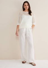Sophie Honeycomb Tape Knit - Ivory