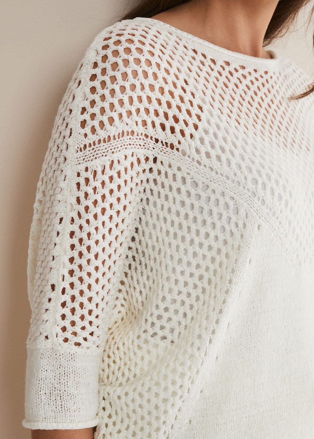 Sophie Honeycomb Tape Knit - Ivory
