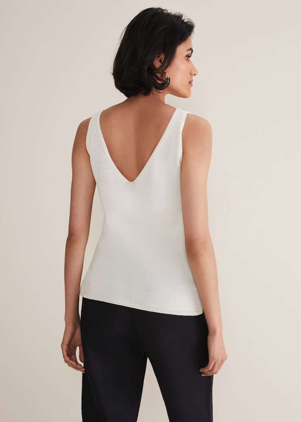 Freya Knitted Vest - White