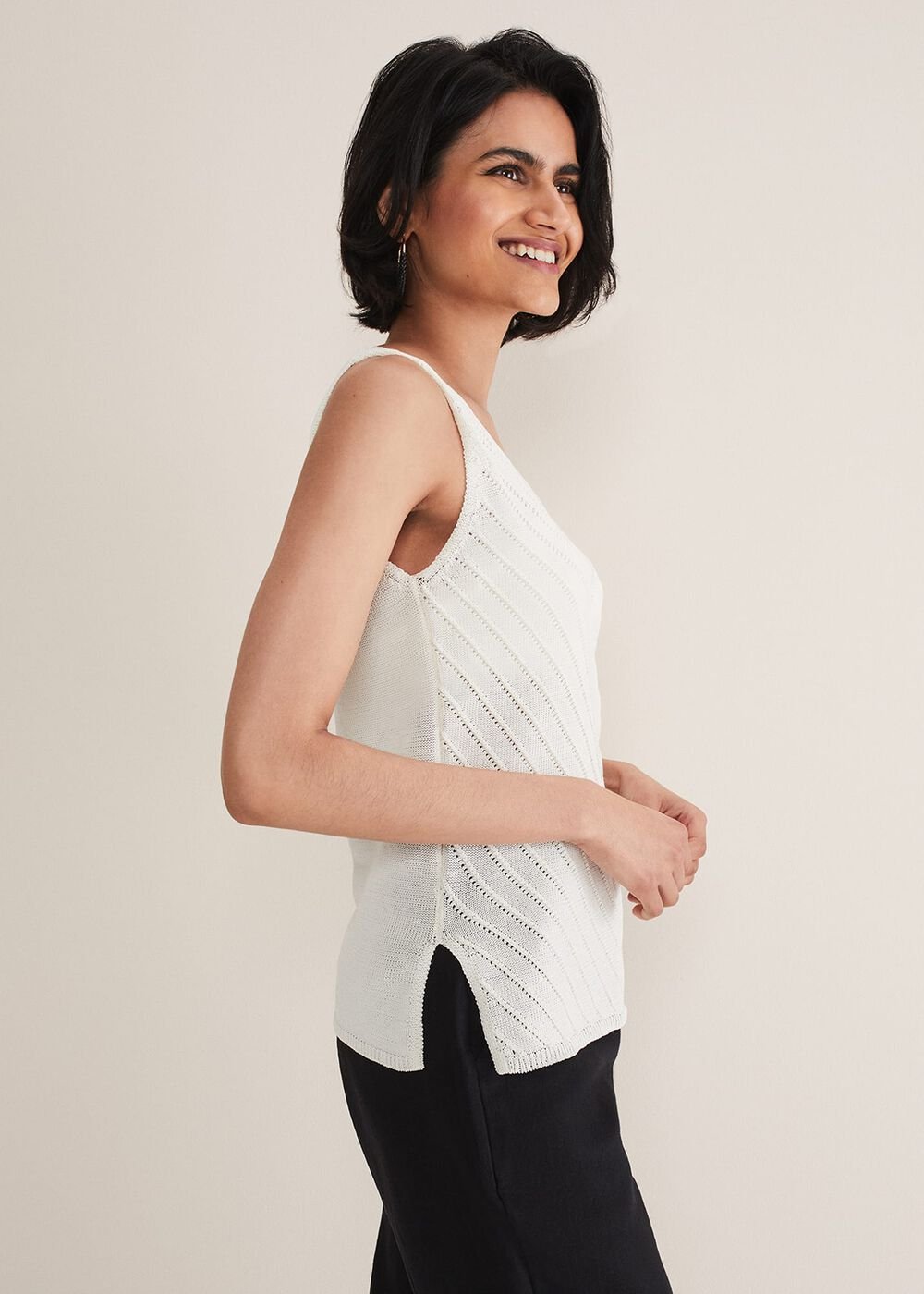 Freya Knitted Vest - White