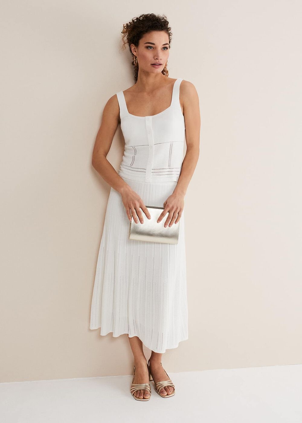 Clara Knit Co-Ord Vest - White