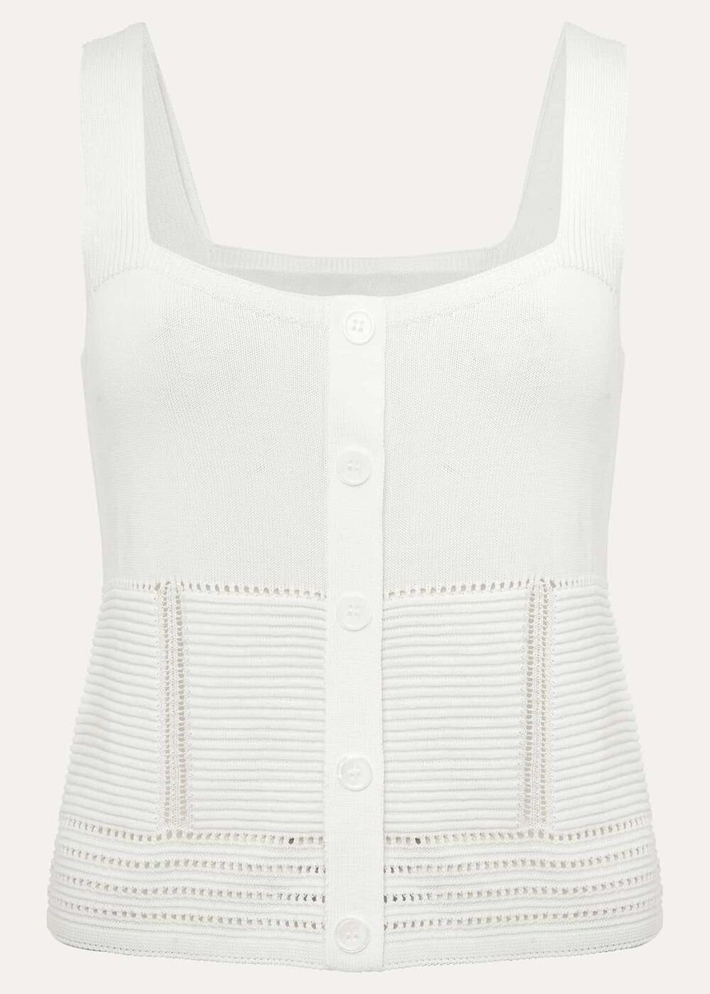 Clara Knit Co-Ord Vest - White