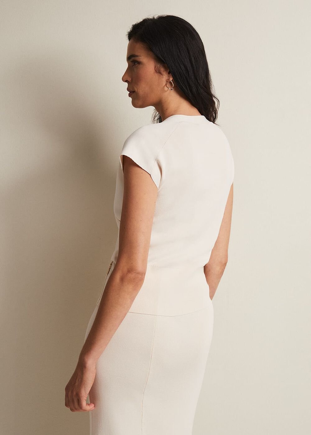 Jasmina V-Neck Top - Ivory