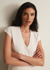 Jasmina V-Neck Top - Ivory