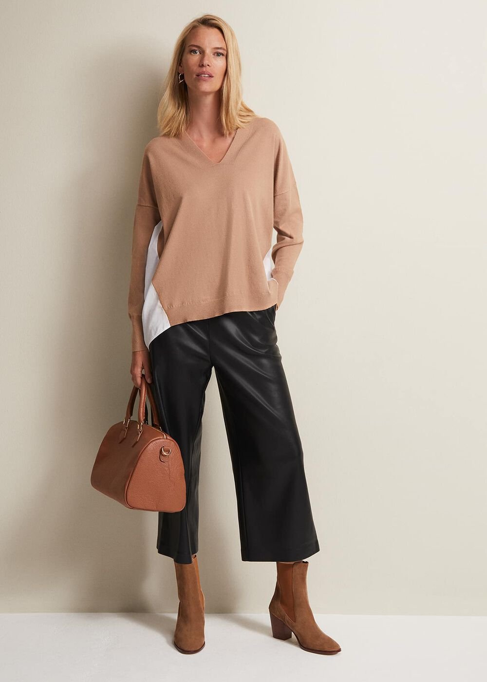 Kienna Fine Knit Shirt Jumper - Multi-Coloured